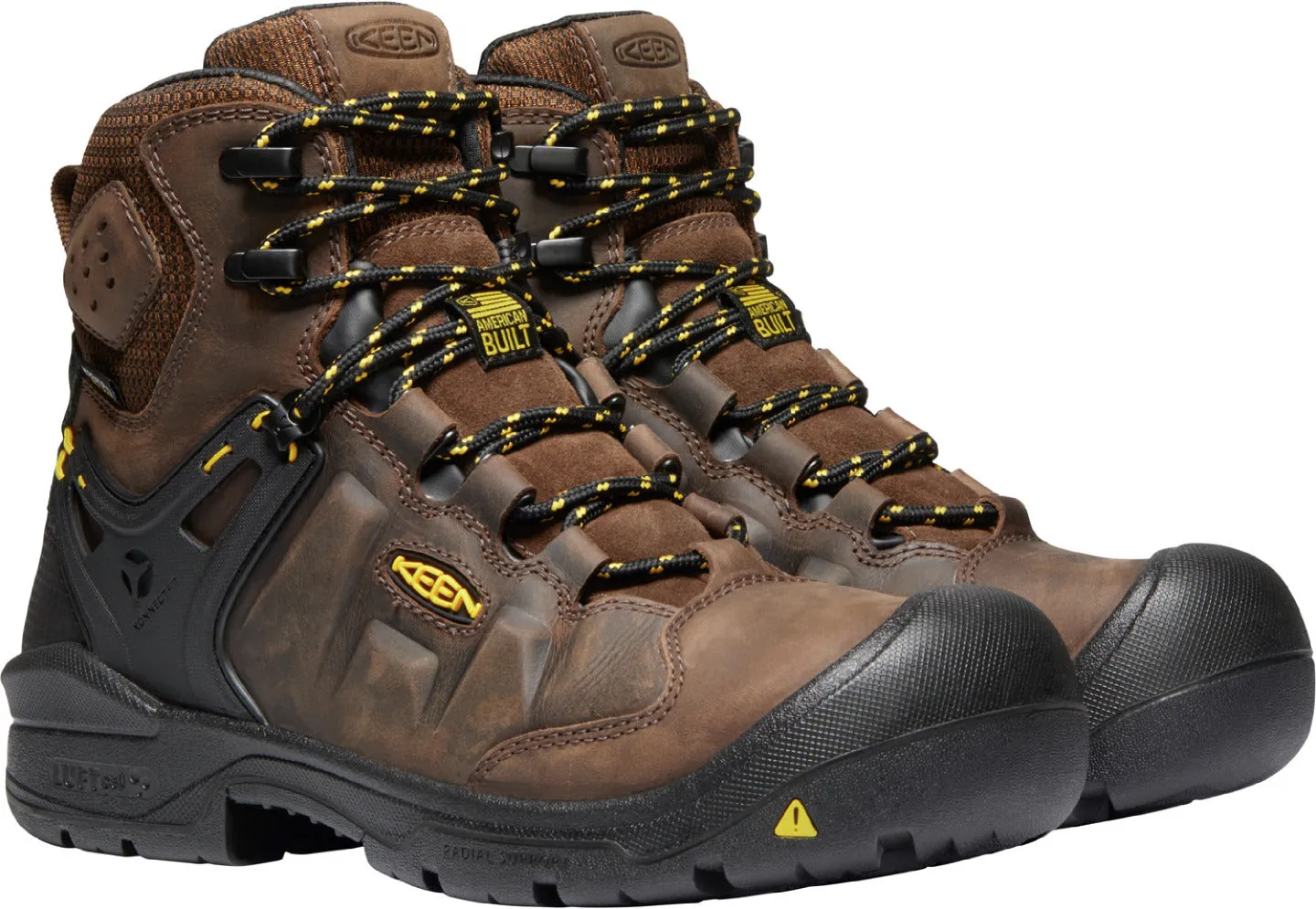 'Keen Utility' Men's 6" Dover WP EH Comp Toe - Dark Earth / Black