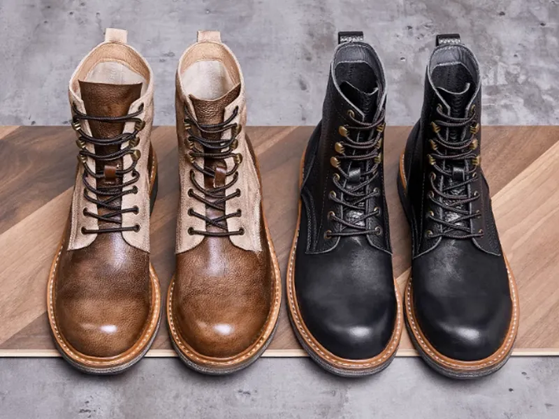 Lace-up work boots V0023