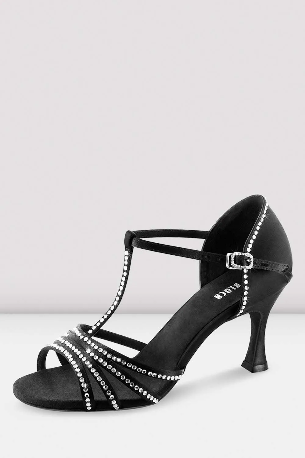 Ladies Guilia 3.15 inch Satin Diamante Latin Shoes