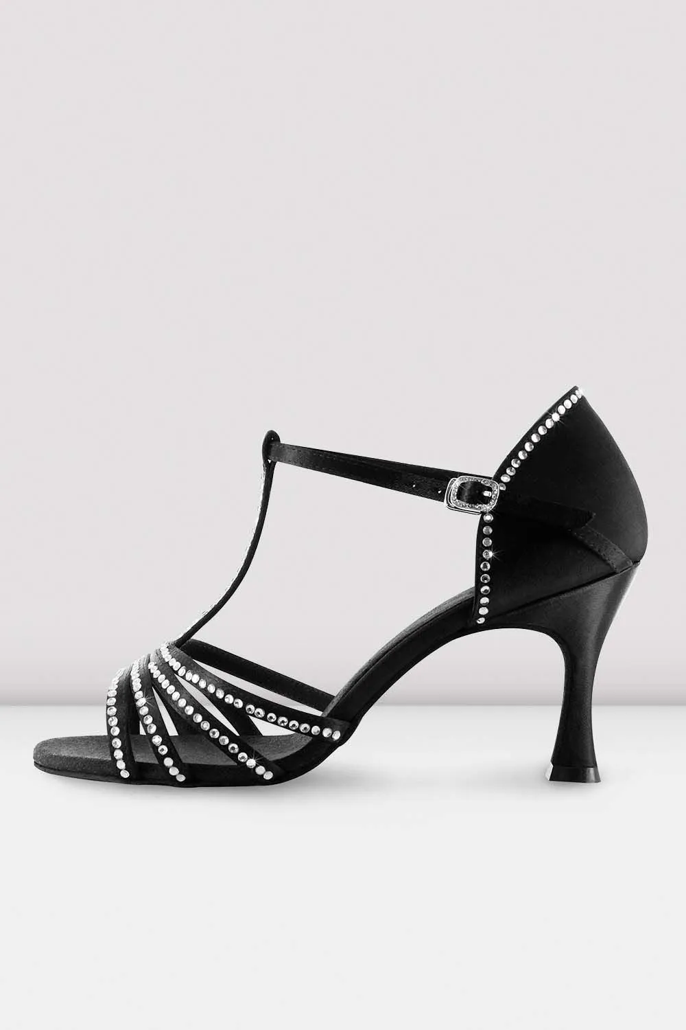 Ladies Guilia 3.15 inch Satin Diamante Latin Shoes