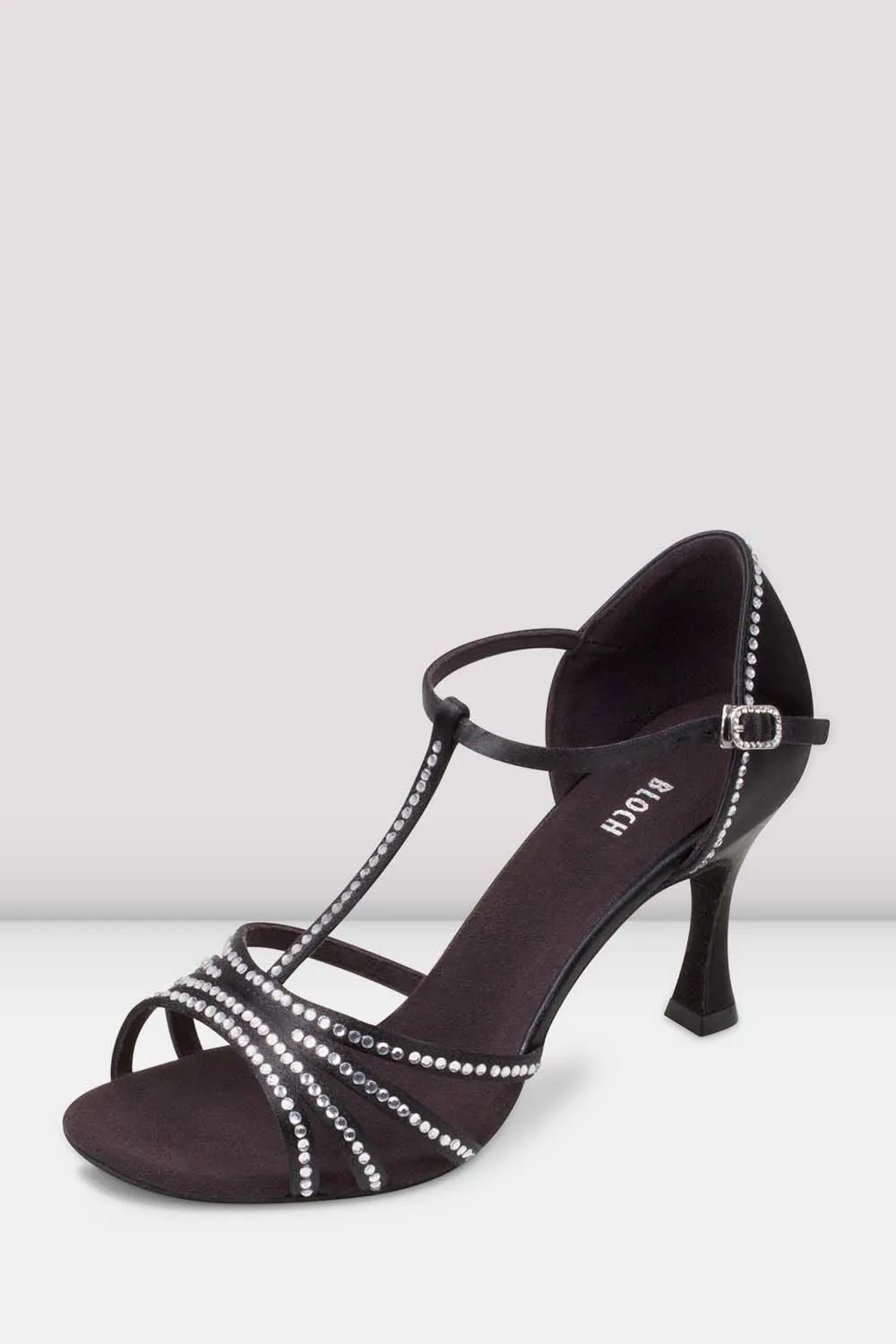 Ladies Guilia Satin Diamante Latin Shoes