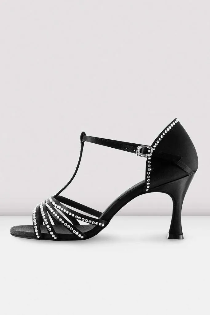 Ladies Guilia Satin Diamante Latin Shoes