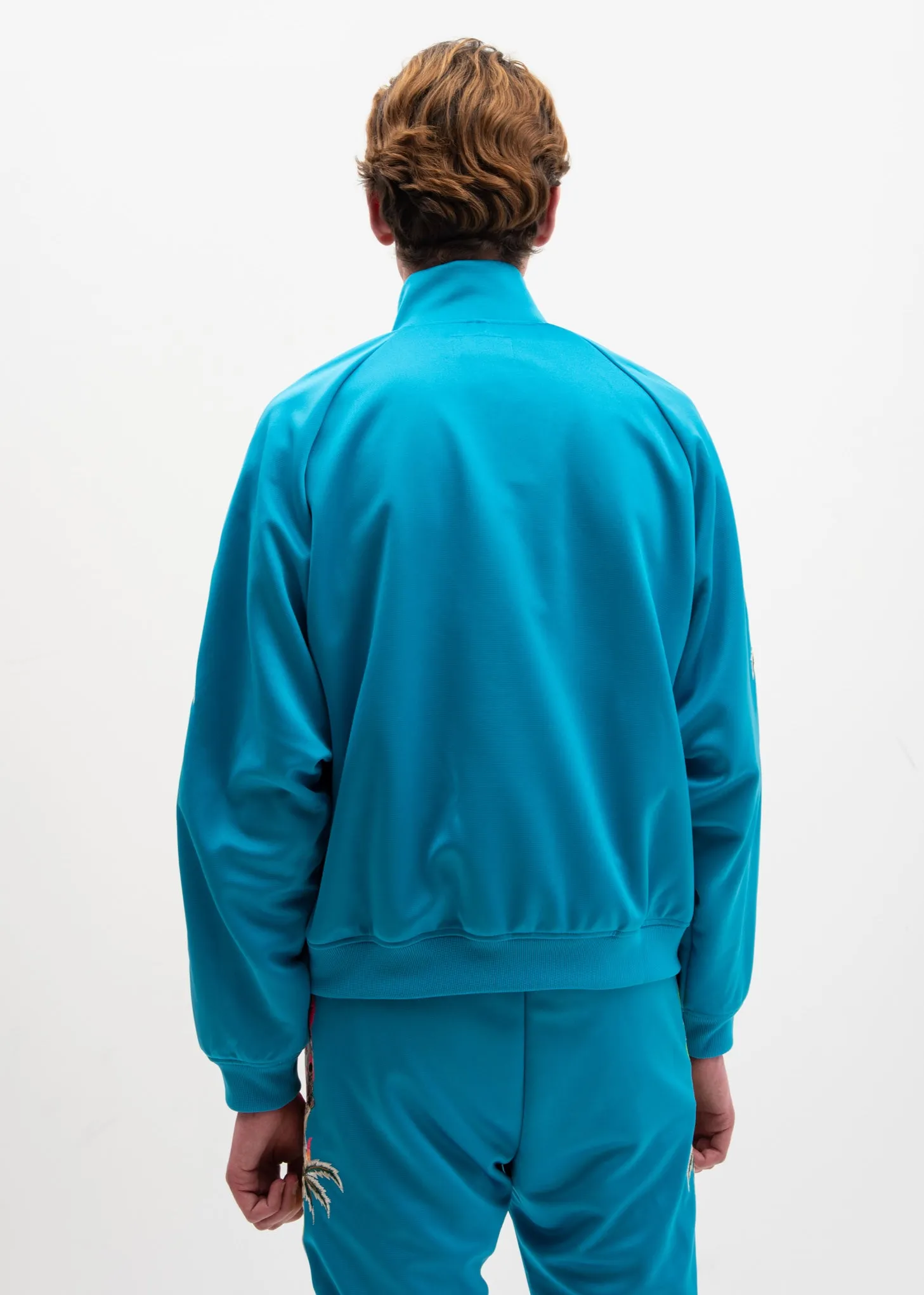 Light Blue Chaos Embroidery Track Jacket