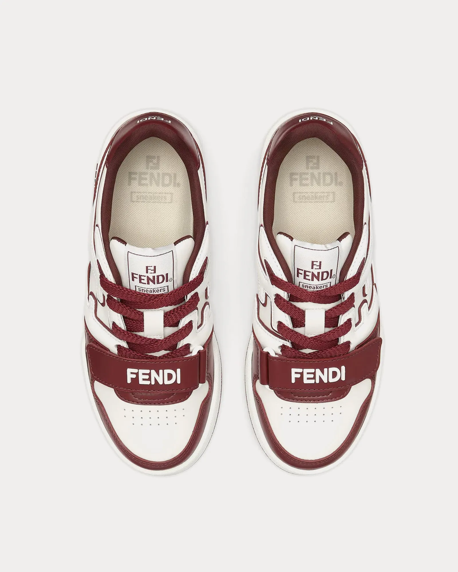 Match Leather Burgundy Low Top Sneakers