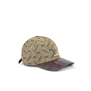 Mauri H65 Men's Sport Rust & Taupe Exotic Crocodile / Mauri Fabric Hat (MAH1028)