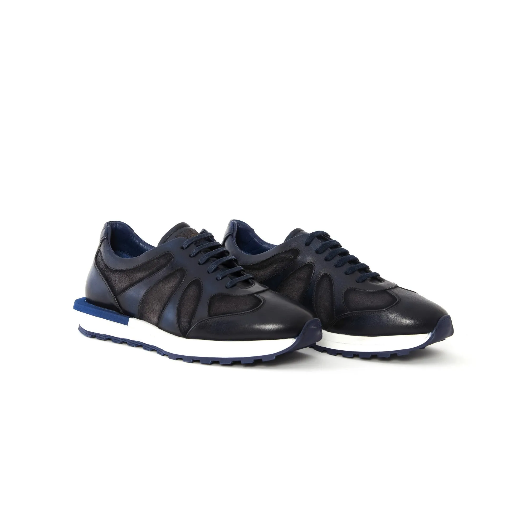 Men's Calf Leather Handmade Sneakers M8012
