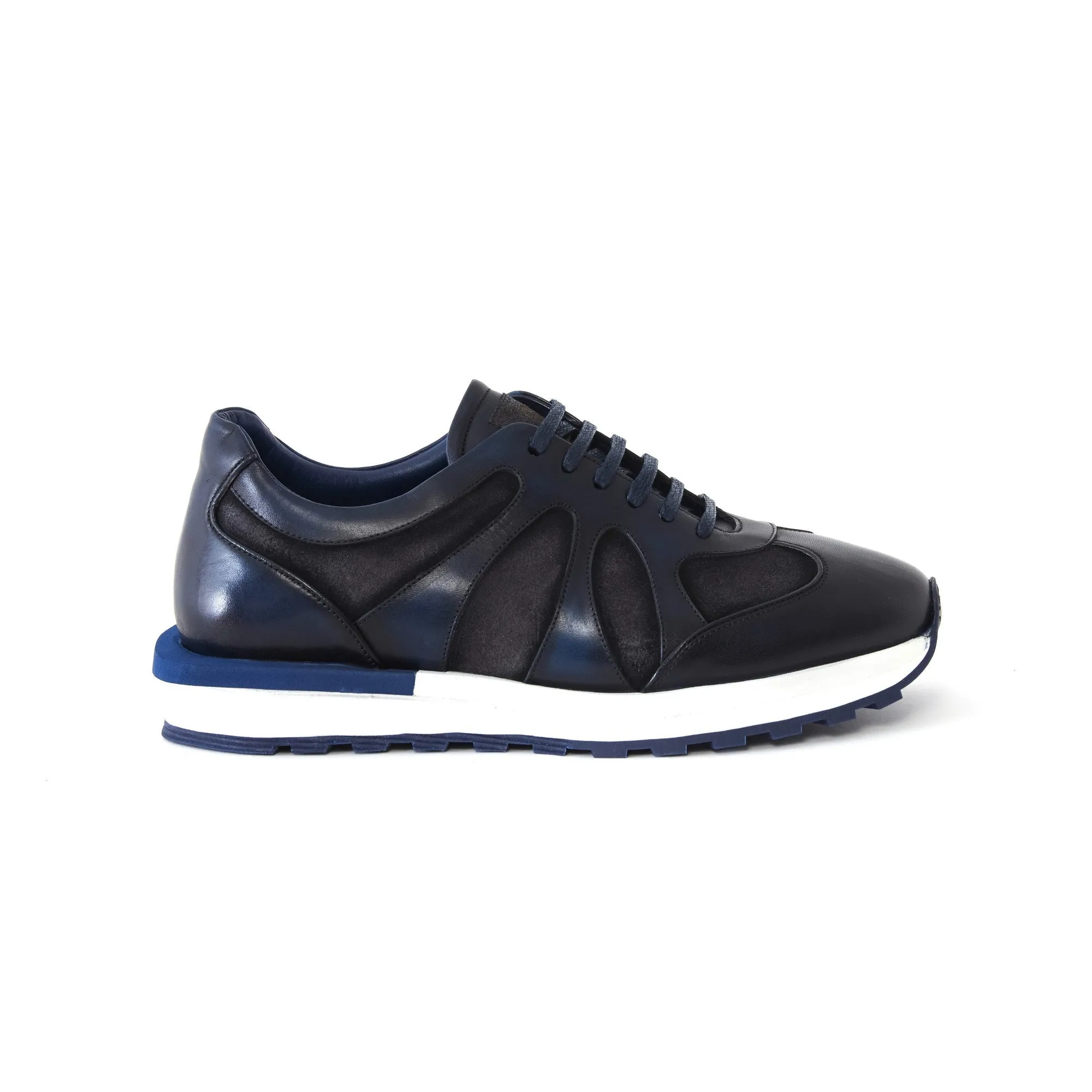 Men's Calf Leather Handmade Sneakers M8012