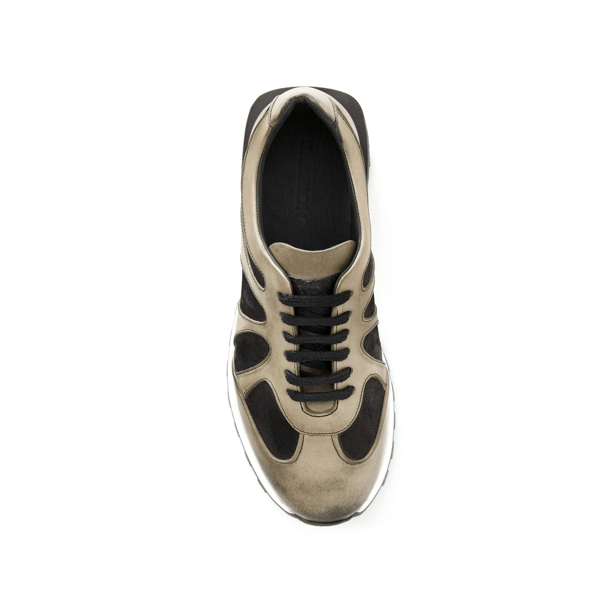 Men's Calf Leather Handmade Sneakers M8012