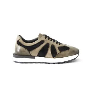Men's Calf Leather Handmade Sneakers M8012