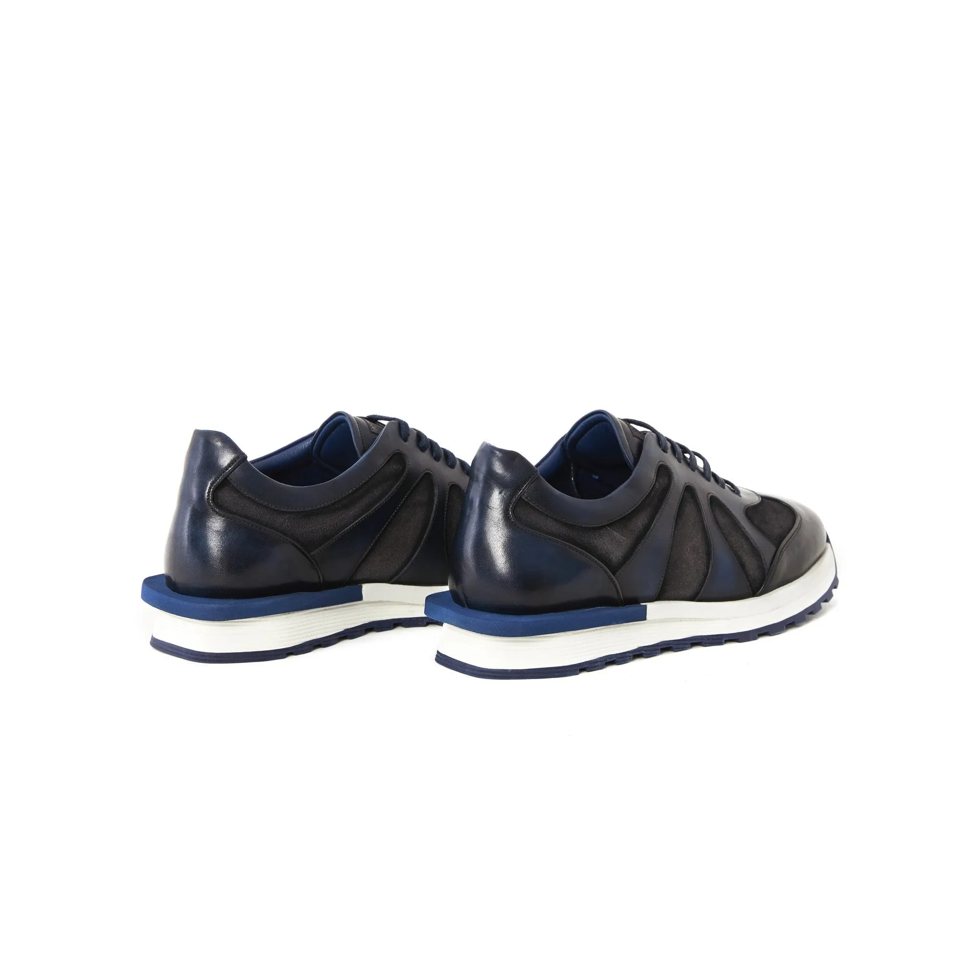 Men's Calf Leather Handmade Sneakers M8012