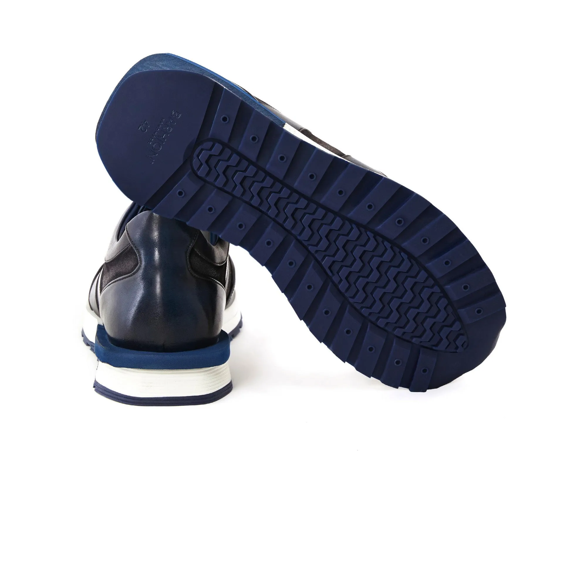Men's Calf Leather Handmade Sneakers M8012