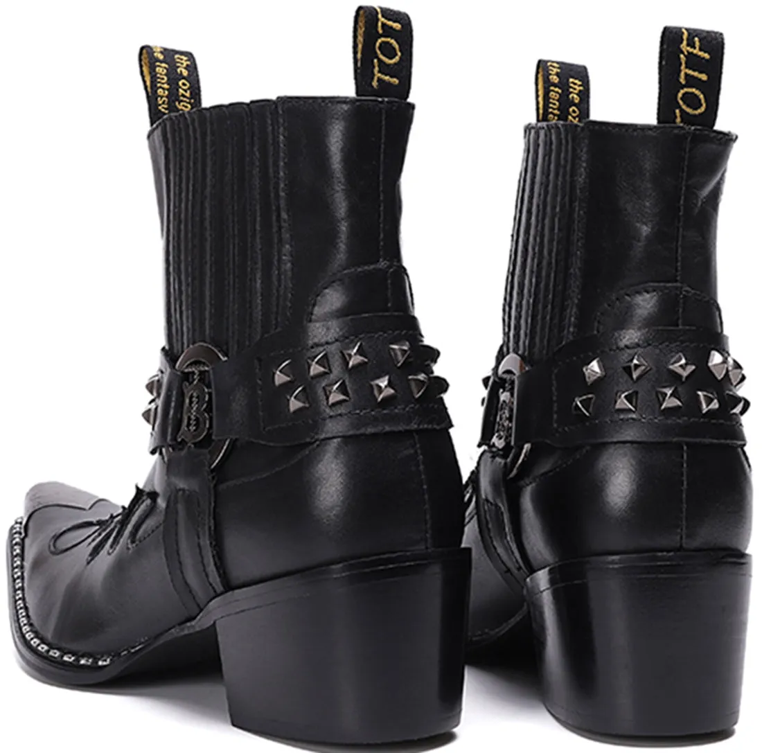 Men's Fashion High Top Western Boots
