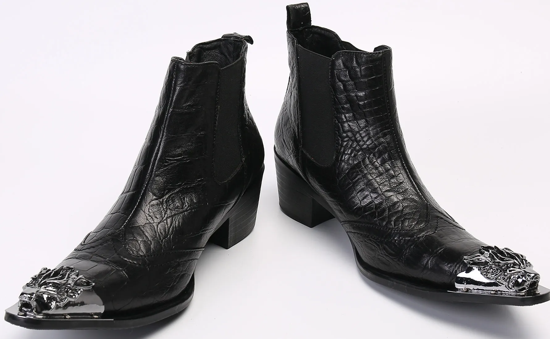 Men's Fashion Patent Leather Western Boots