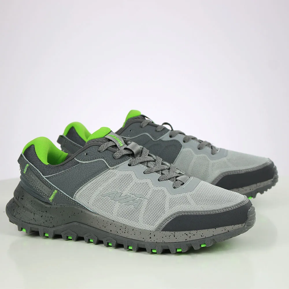 Men's Fishnet Color Block Shoes,Grey