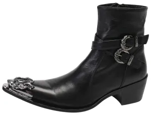 Men's Metal Tip Lion High Top Western Boots