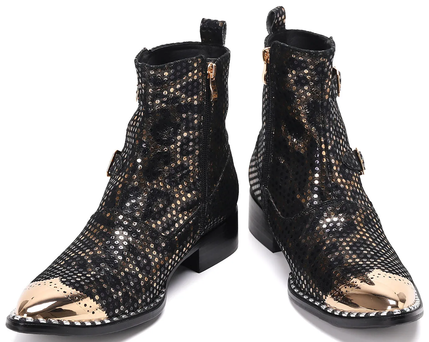 Men's Western Boots Metal Tip High Top