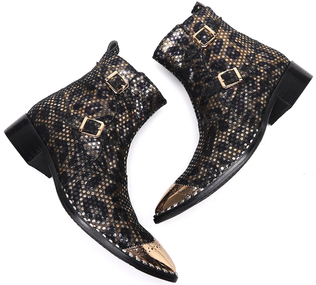 Men's Western Boots Metal Tip High Top