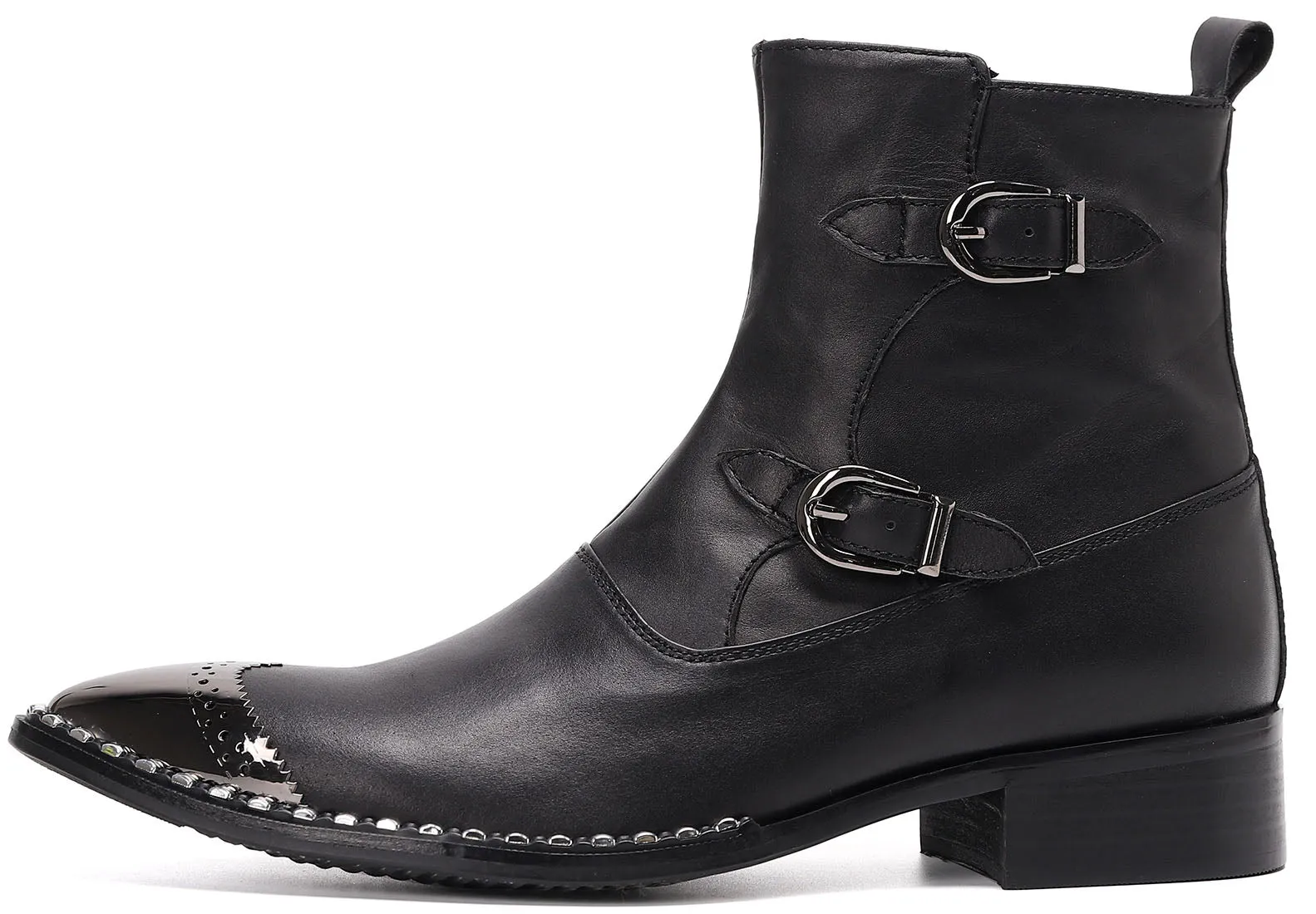 Men's Western Boots Metal Tip High Top