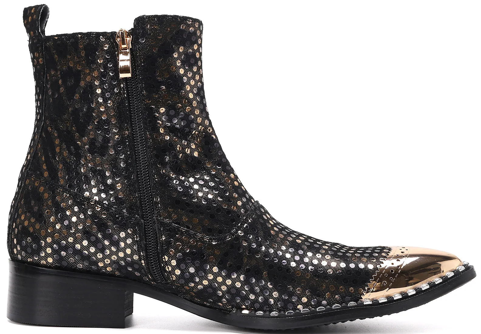 Men's Western Boots Metal Tip High Top