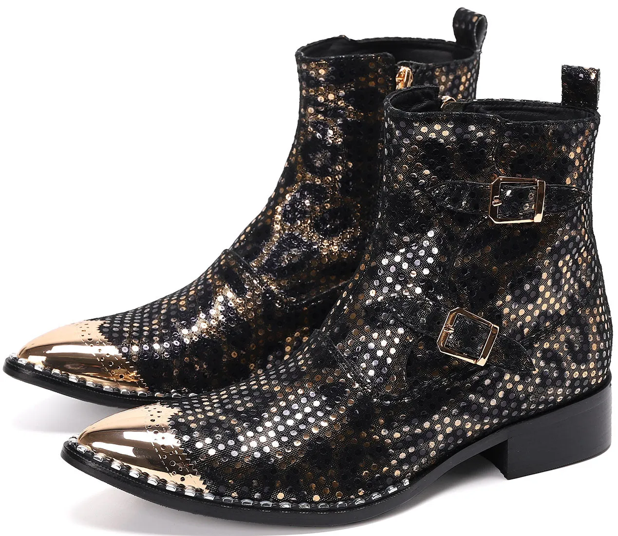 Men's Western Boots Metal Tip High Top