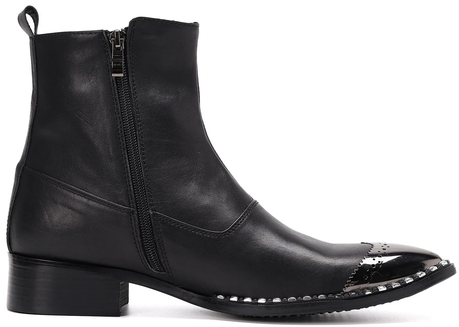 Men's Western Boots Metal Tip High Top