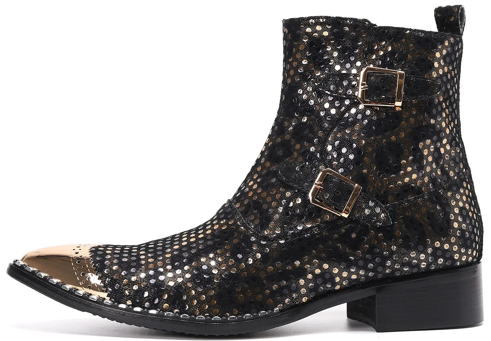 Men's Western Boots Metal Tip High Top