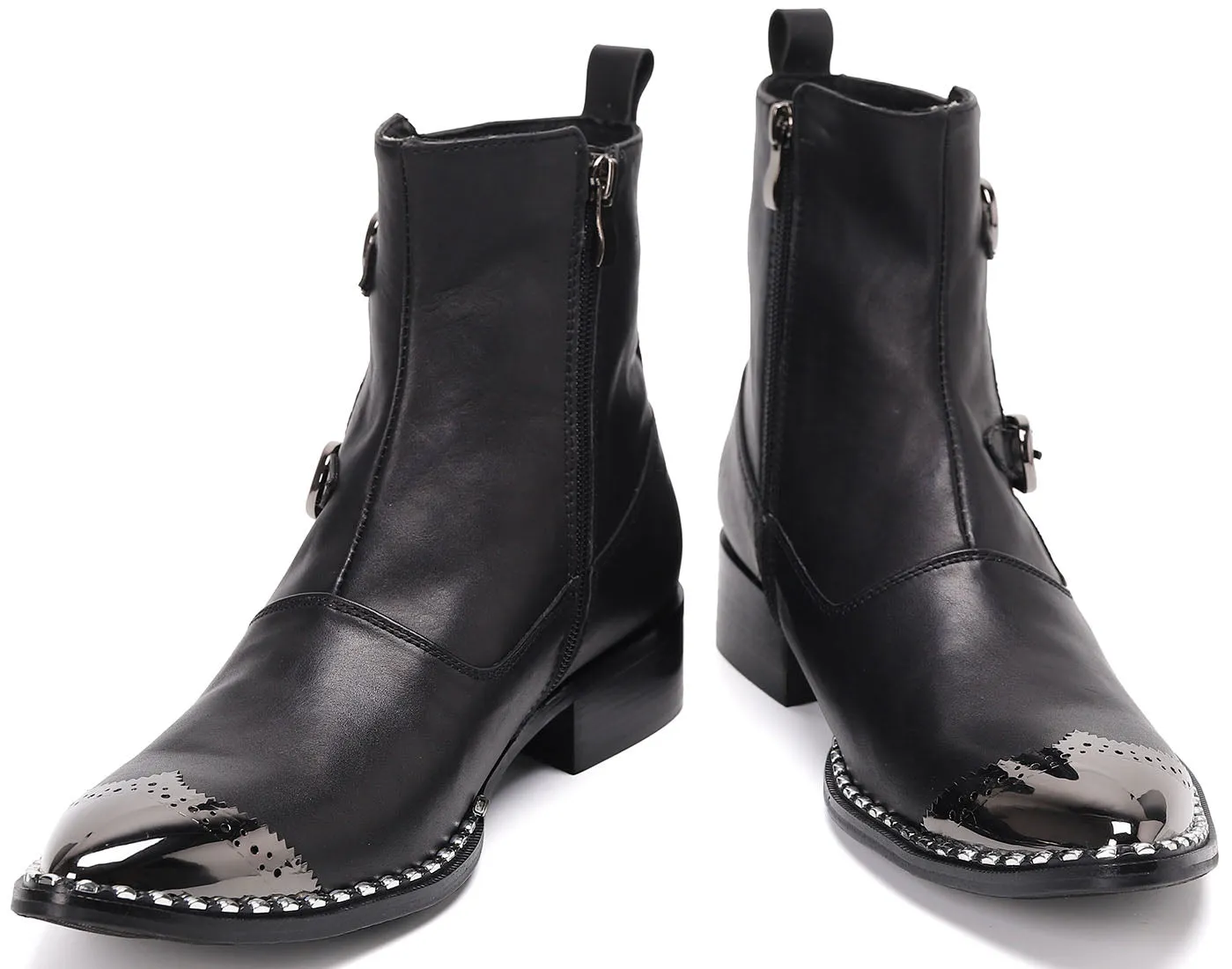 Men's Western Boots Metal Tip High Top