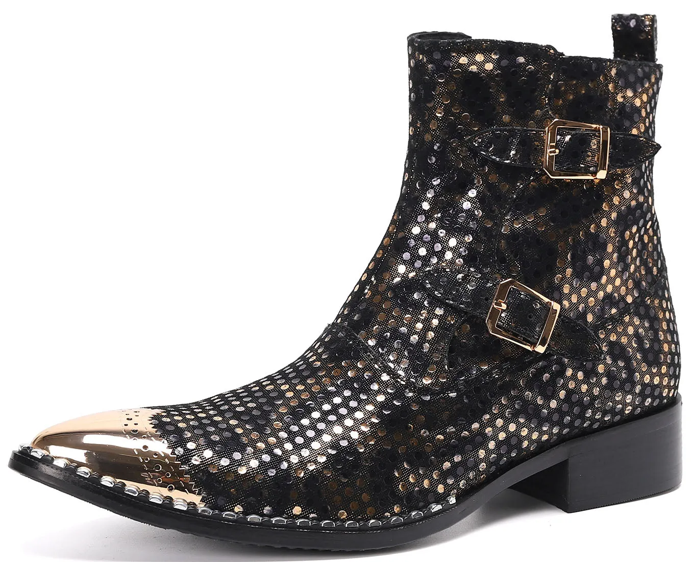 Men's Western Boots Metal Tip High Top