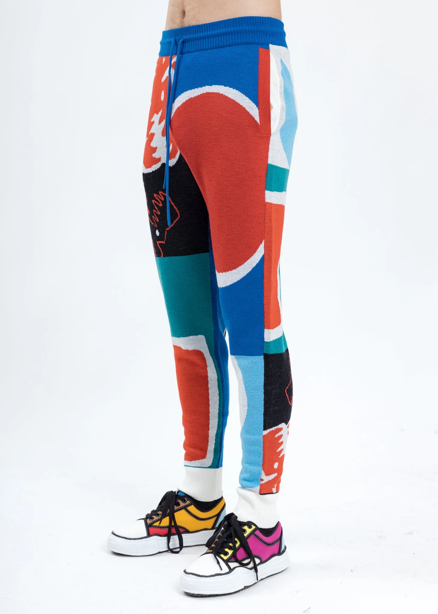 Multicolor Merino Wool Joggers