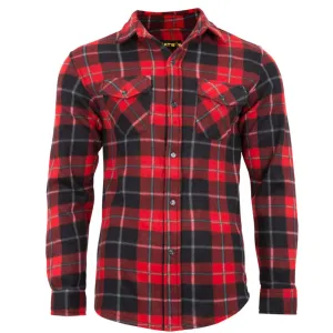 Nats Men's Work Shirt | Poly/Fleece, Front Button, High-Quality Brushed Polar Fleece, Lightweight, Warm, Practical Pockets, Wide Cut | Sizes S-3XL