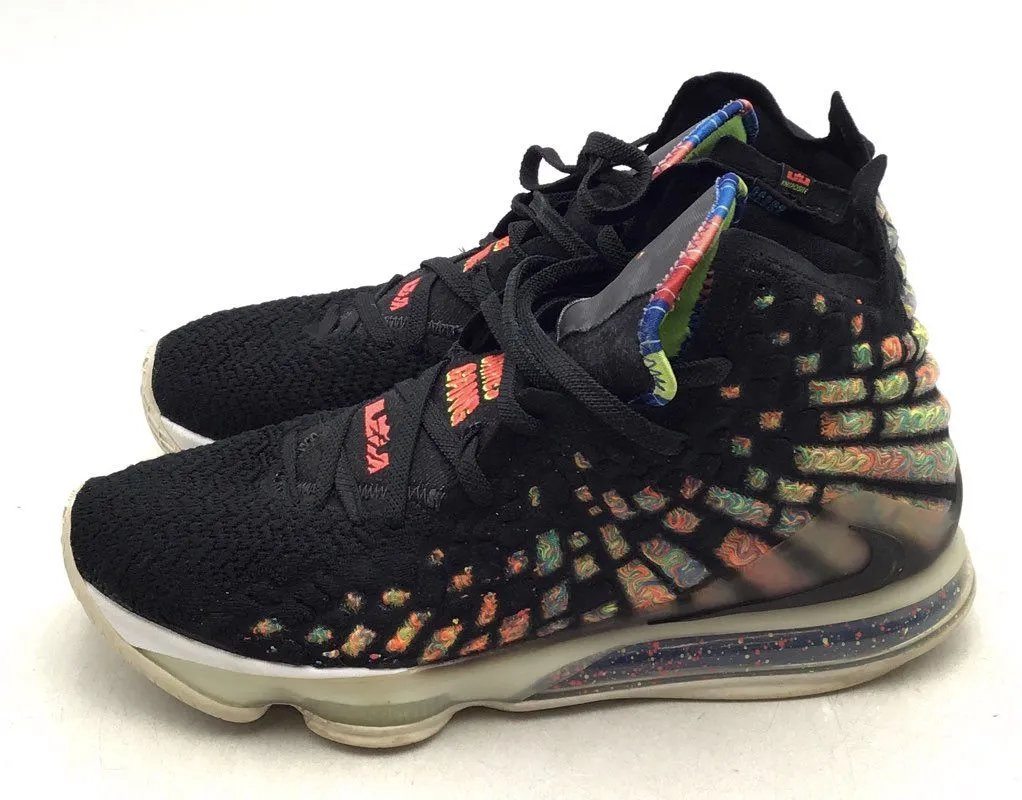Nike Men's LeBron 17 BQ3177-005 Black Athletic Shoes - Size 13