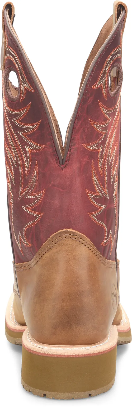 On Sale Double H Red/Tan Ryland Broad Square Toe Boots for Men