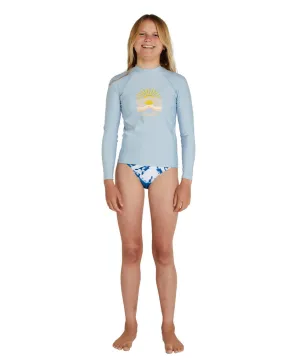 ONeill Girls Basic Skins Long Sleeve Crew Rash Guard