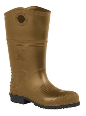 Onguard Size 7 Men's Dark Brown And Black DuraPro XCP PVC Chemical Resistant Boots With Chevron Sure-Flex PVC Outsole, Plain Toe And Shank