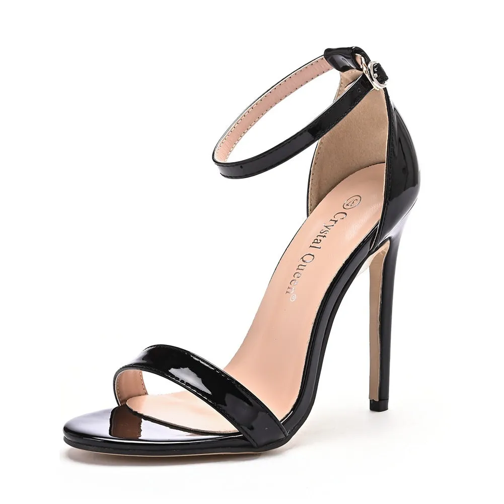 Open Toe Brief Ankle-Strap Casual High Heels