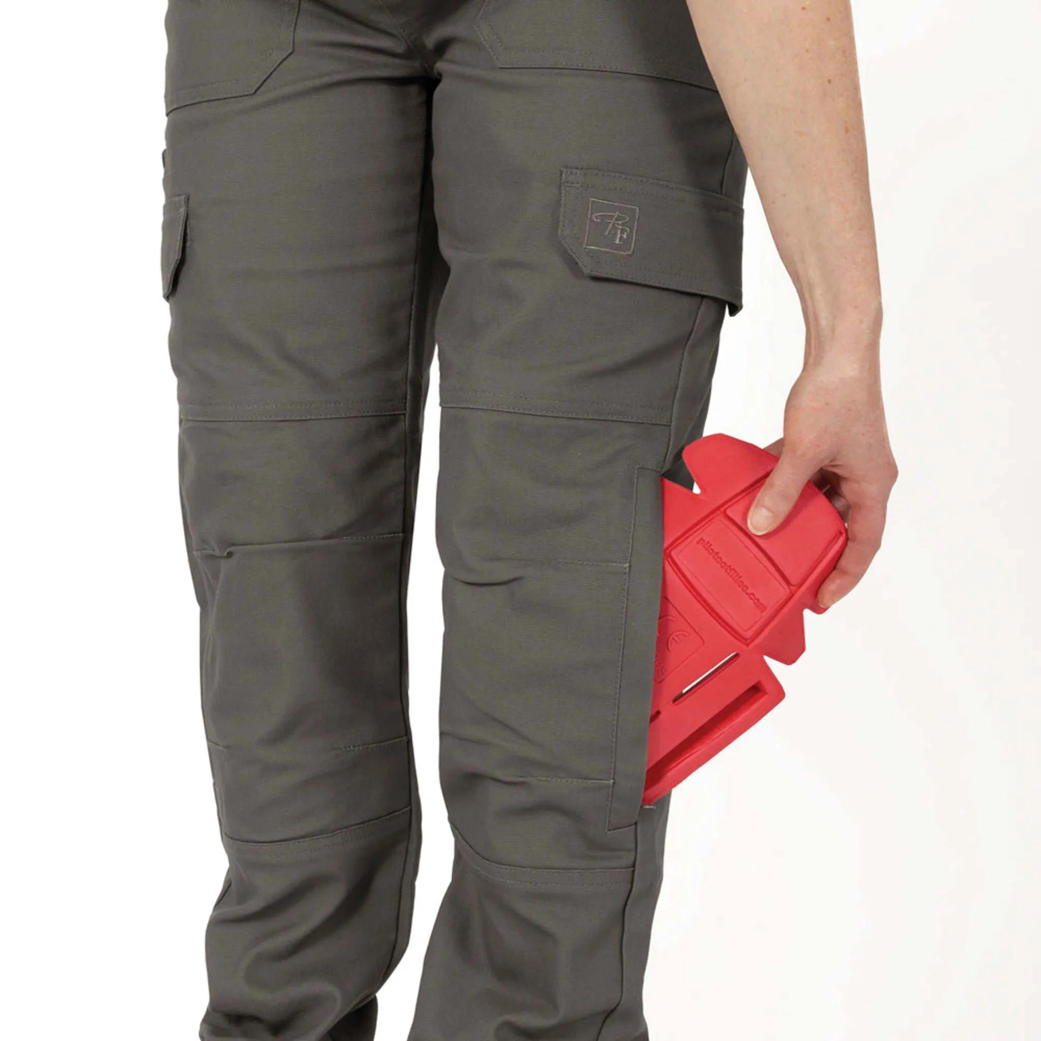 P&F Women's Jogger Style Ducktwill Work Pants, Stretchable Cotton/Spandex, Knee Pad Pockets, Elastic Waistband & Water-Repellent | Sizes XXS-2XL