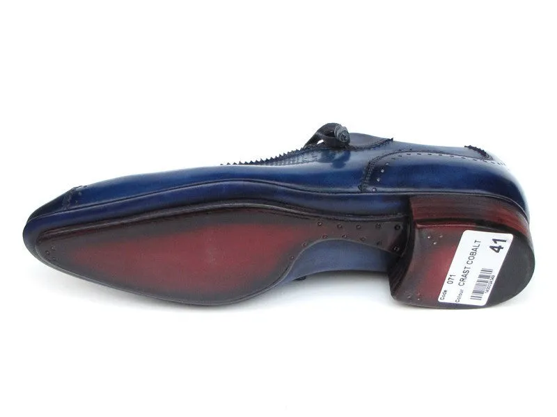 Paul Parkman Men's Blue Handmade Casual Shoes