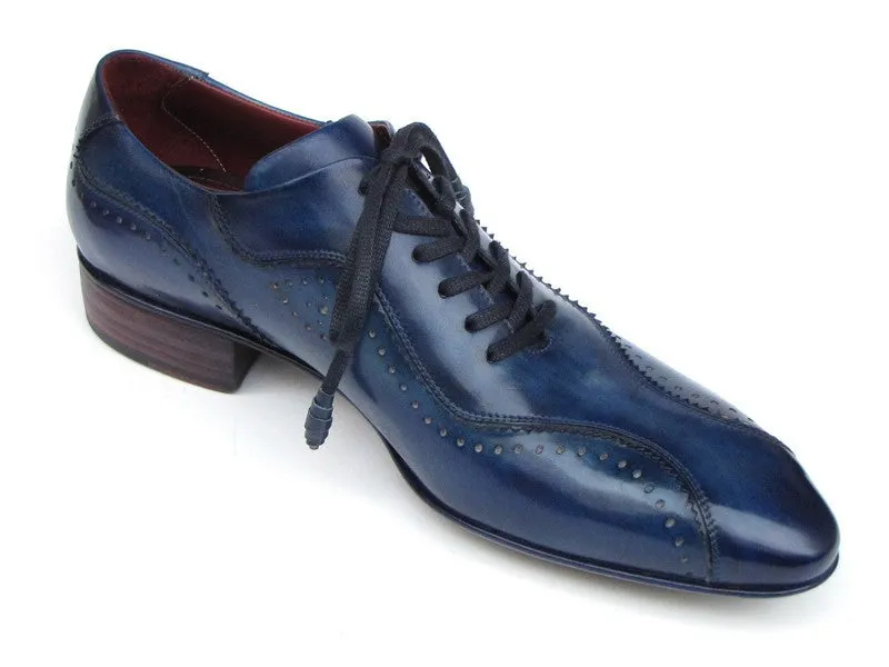 Paul Parkman Men's Blue Handmade Casual Shoes