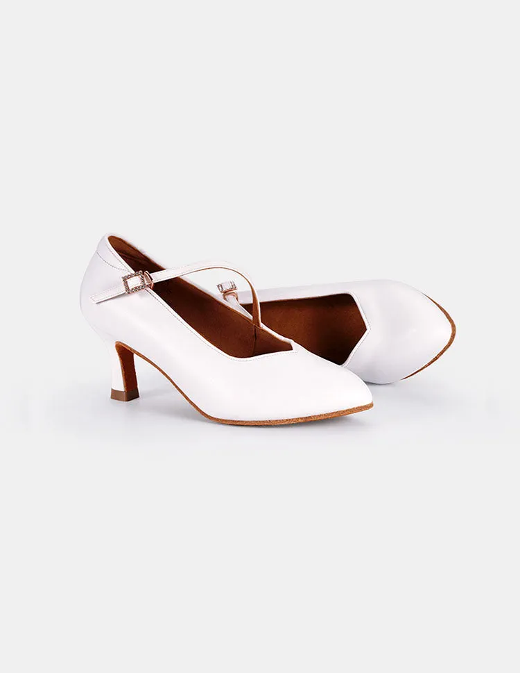 Professional Modern Dancing Shoes Soft Sole Medium High Heel Social Dance Shoes