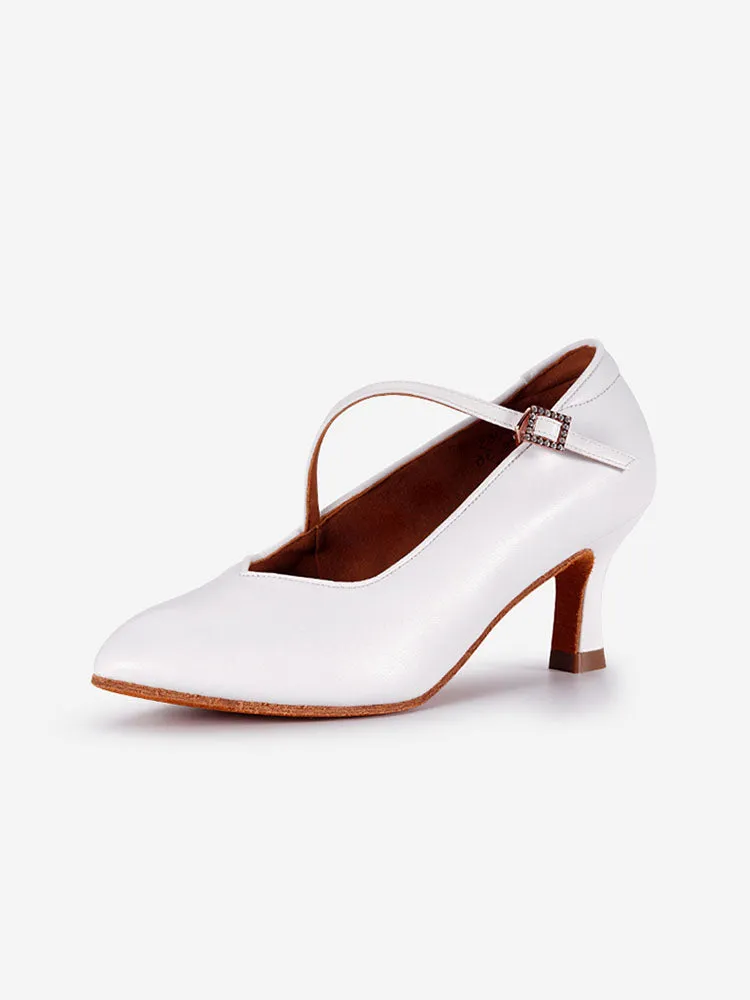 Professional Modern Dancing Shoes Soft Sole Medium High Heel Social Dance Shoes
