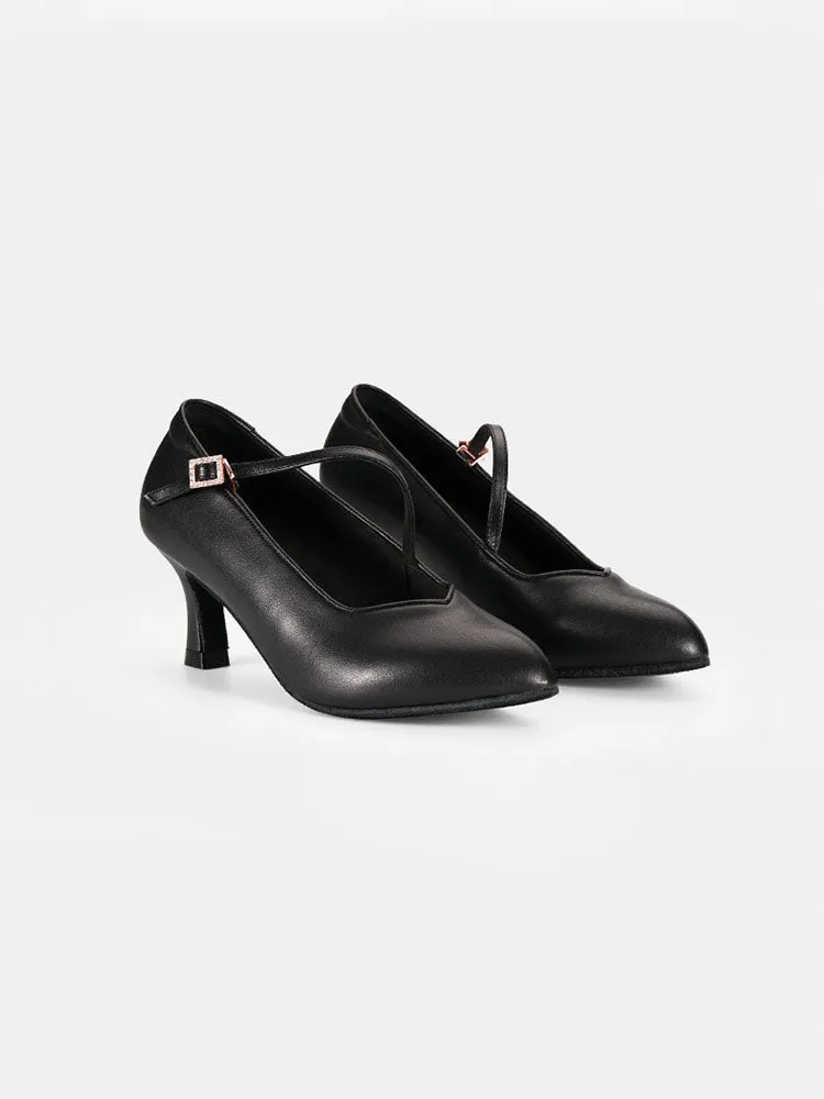 Professional Modern Dancing Shoes Soft Sole Medium High Heel Social Dance Shoes