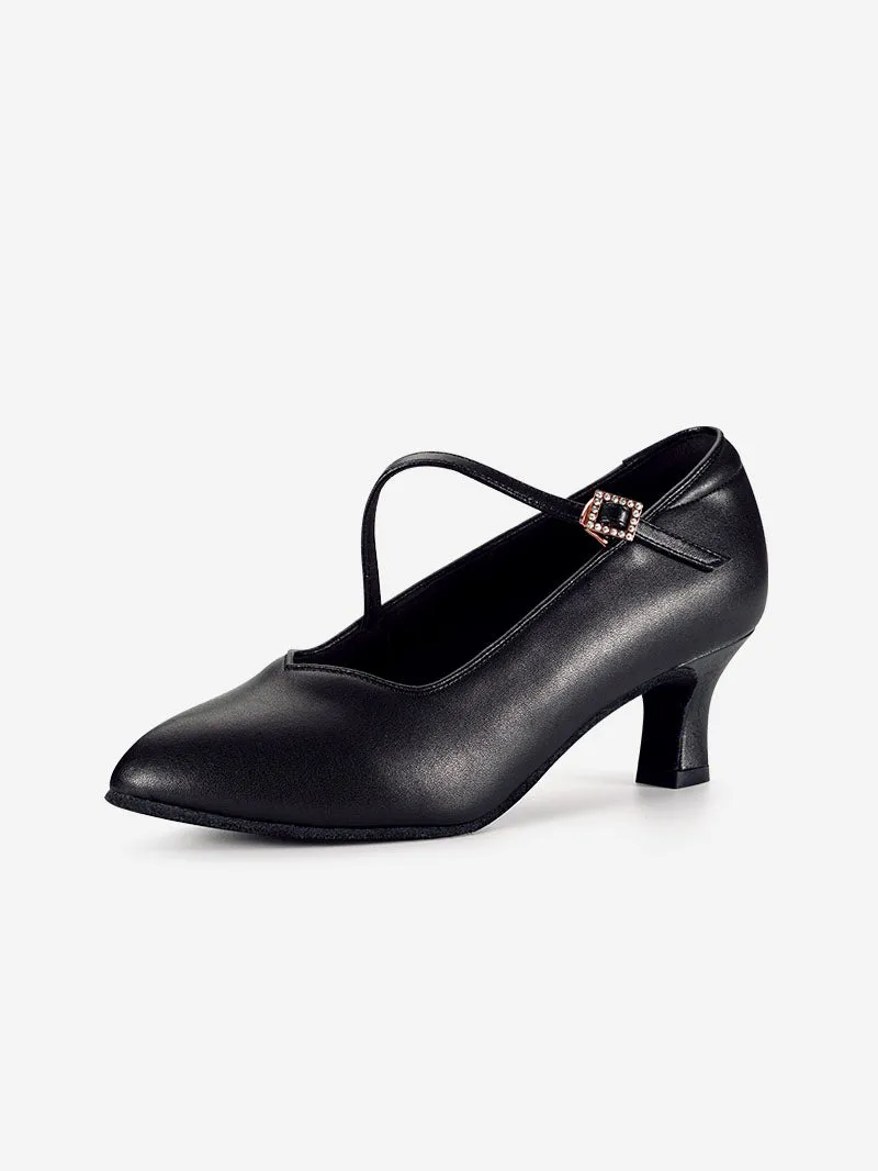 Professional Modern Dancing Shoes Soft Sole Medium High Heel Social Dance Shoes
