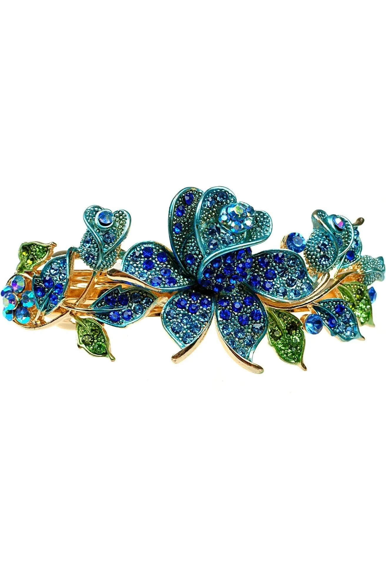 QueenMee Accessories Blue Crystal Hair Clip