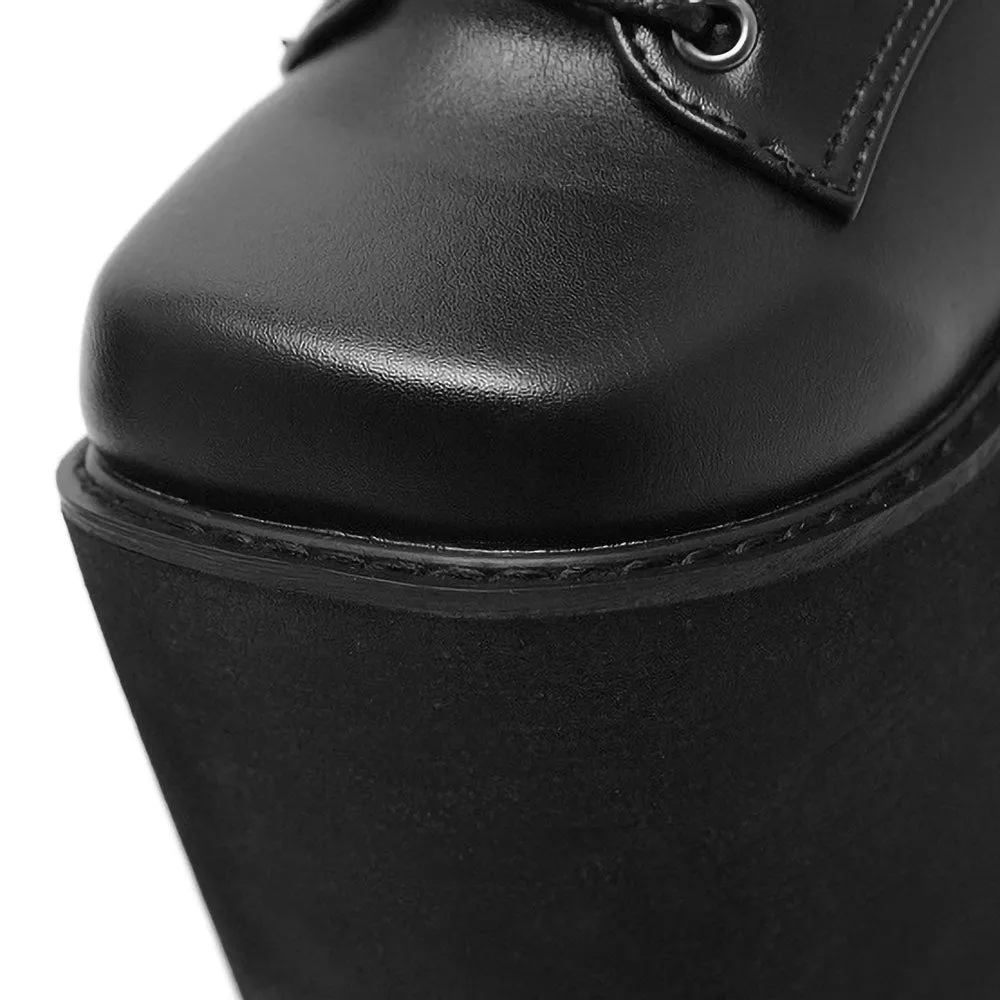 Rave Platform Boots with Chunky Heel