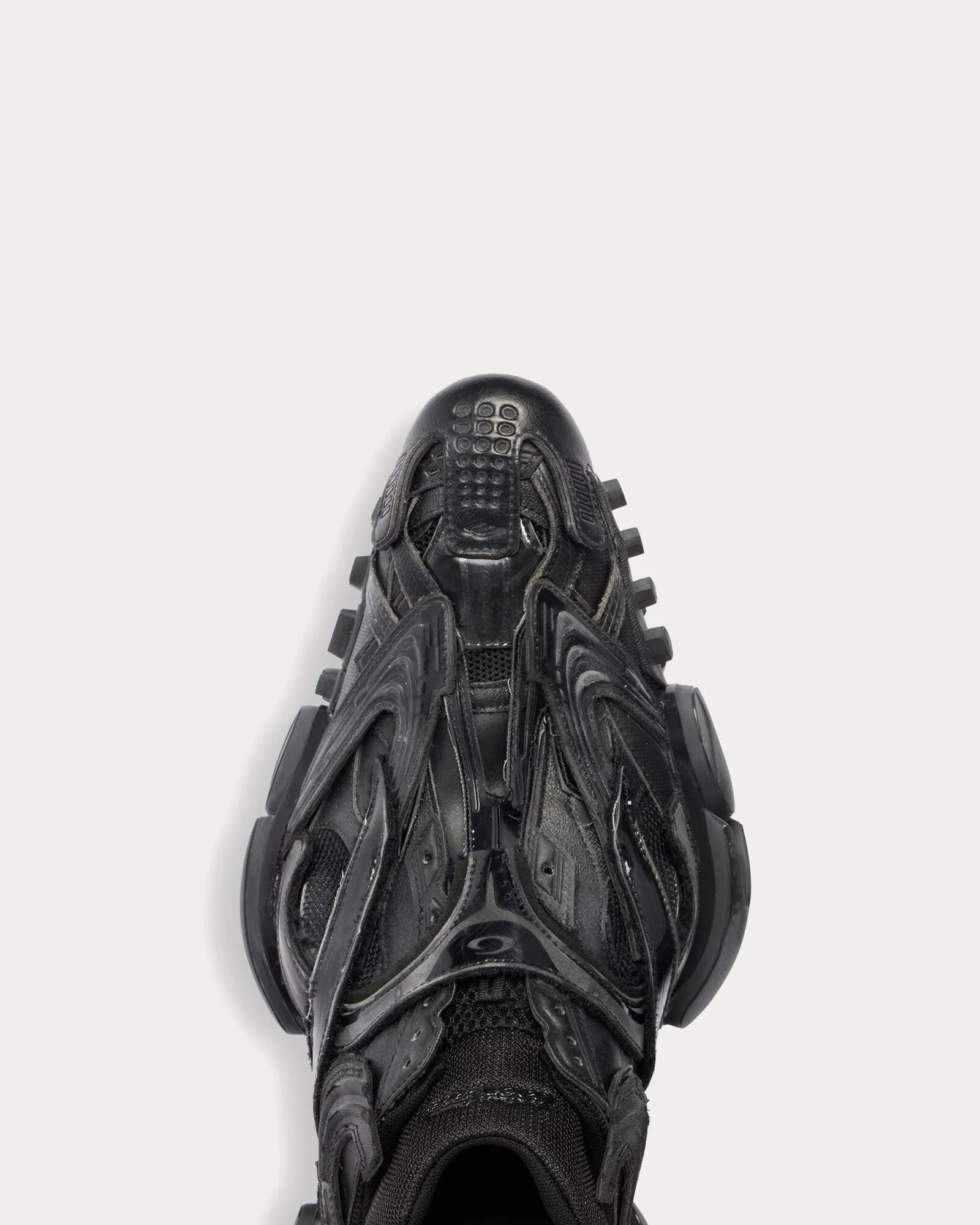 Reptile Polyurethane & Polyester Black Low Top Sneakers