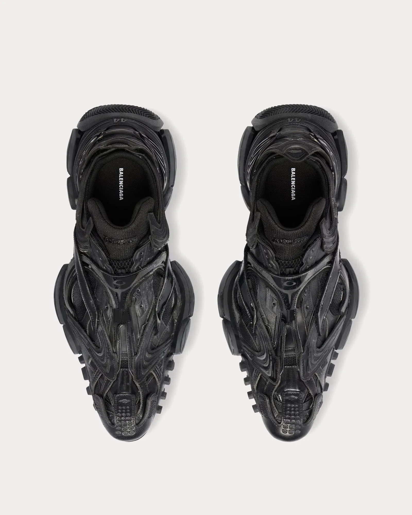 Reptile Polyurethane & Polyester Black Low Top Sneakers