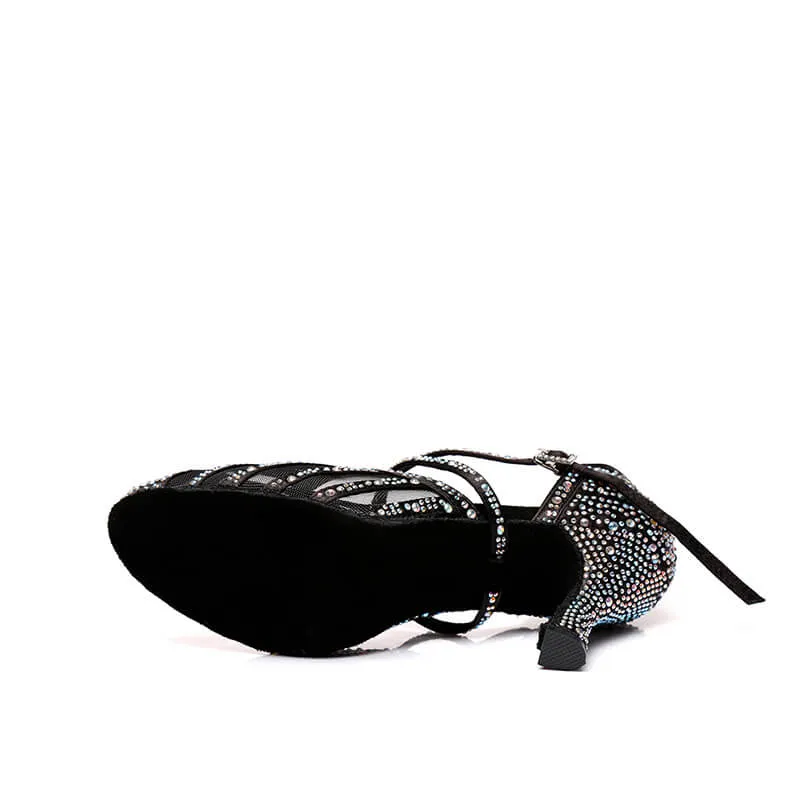 Rhinestone Ballroom Closed Toe Dance Shoes