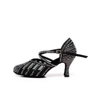 Rhinestone Ballroom Closed Toe Dance Shoes