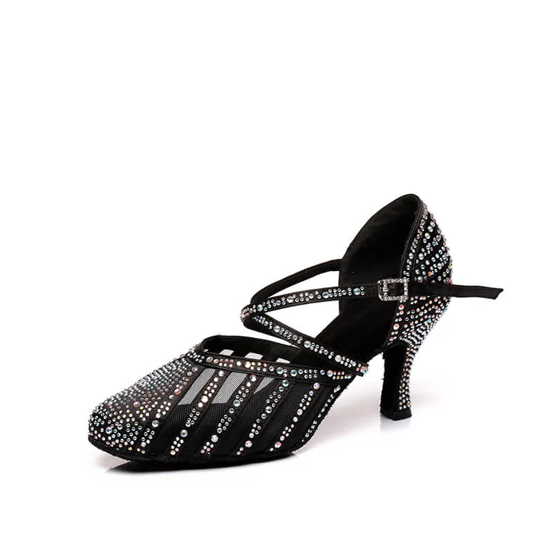 Rhinestone Ballroom Closed Toe Dance Shoes