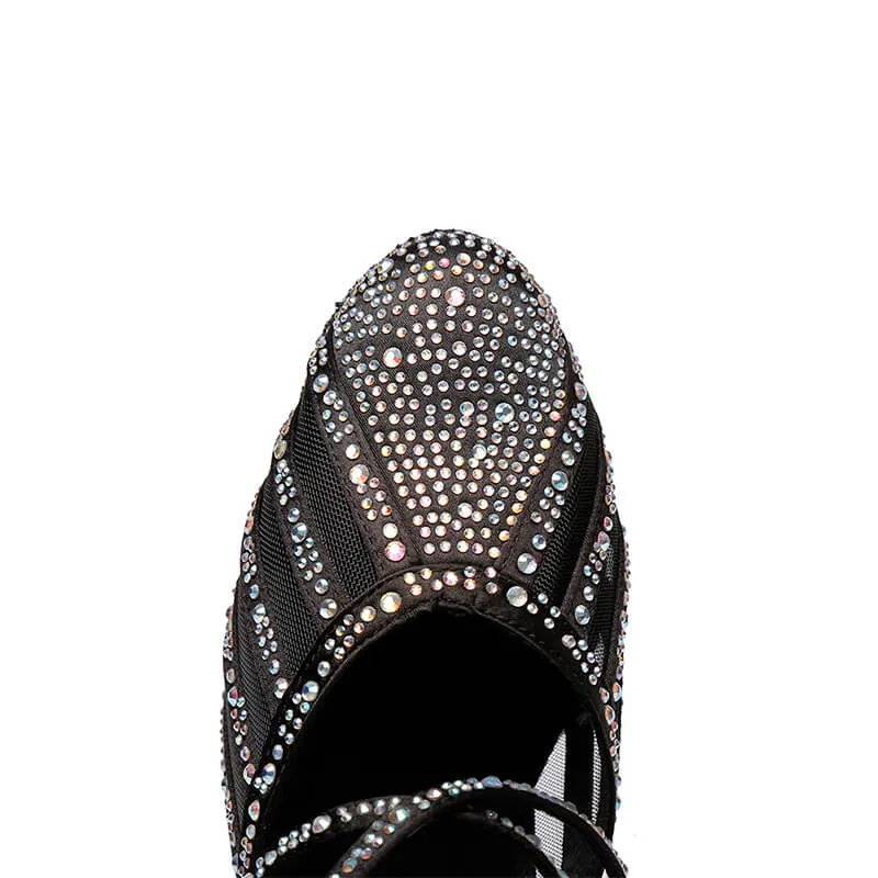 Rhinestone Ballroom Closed Toe Dance Shoes